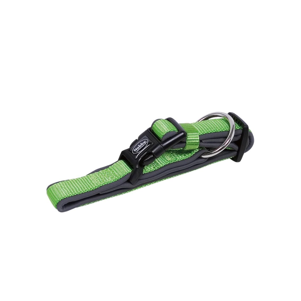 Antkaklis Classic Preno 30-45 cm, 20/25 mm, neoninis žalias/pilkas