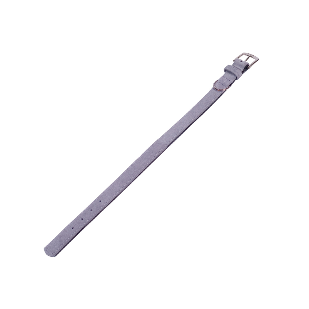 Antkaklis Velours 33-39 cm, 19/21 mm, pilkas