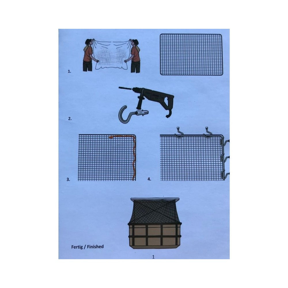 Apsauginis langų tinklas katėms S, 2x3 m