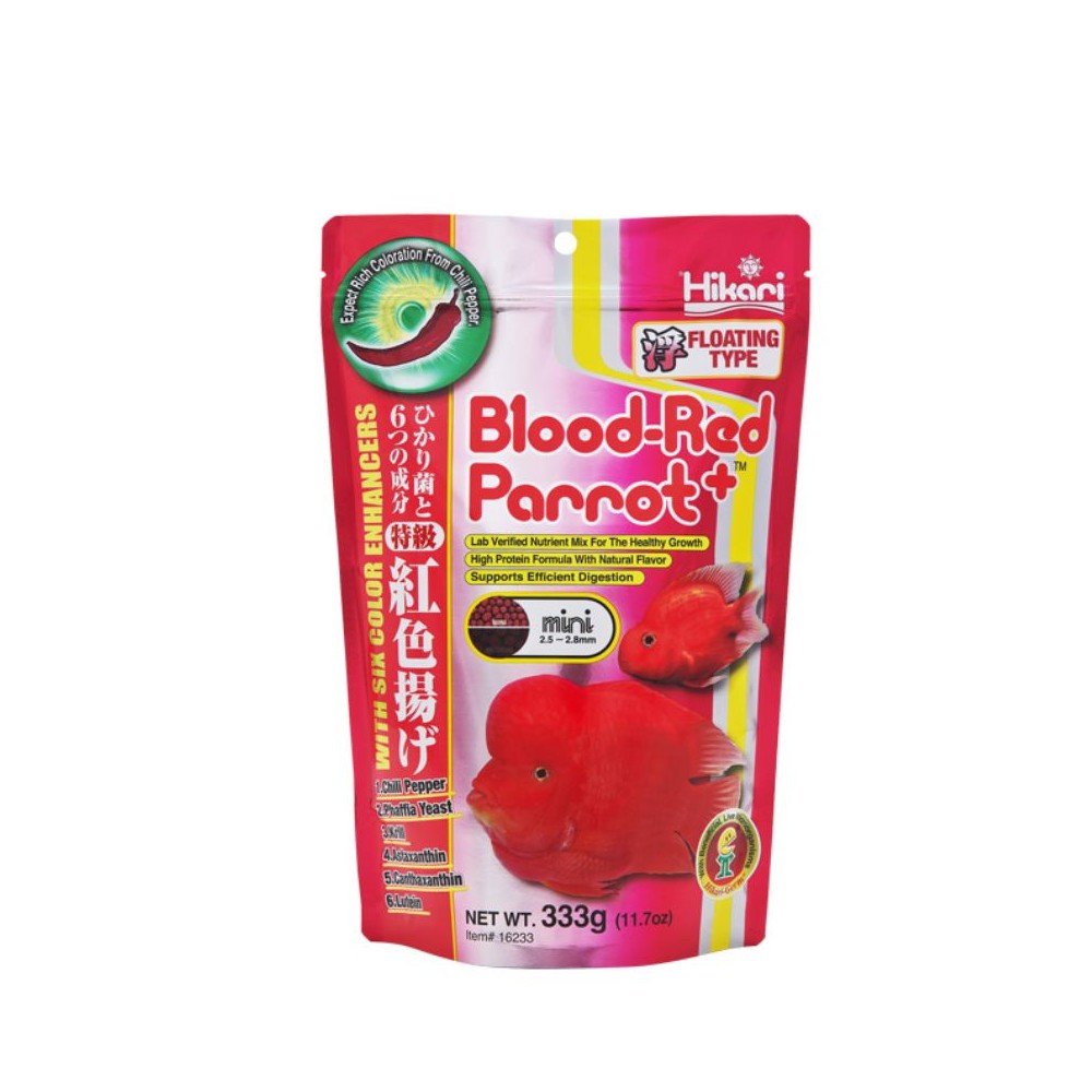 Hikari Blood Red Parrot Plus Mini visavertis pašaras žuvims 333 g