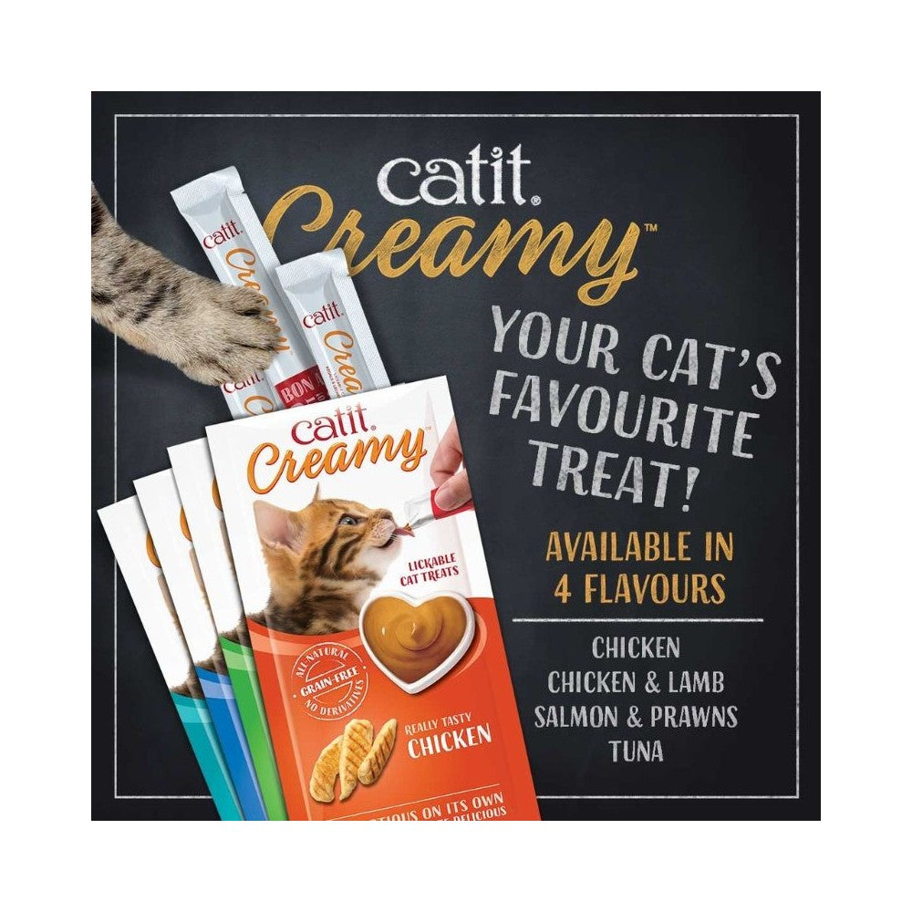 Catit Creamy kreminis skanėstas katėms su tunu, 4x10 g