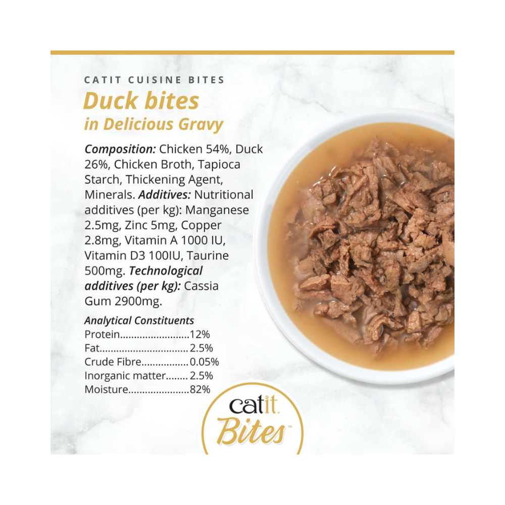 Catit Cuisine Bites konservai katėms su antiena, 75 g