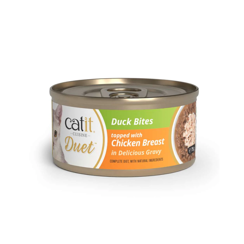 Catit Cuisine Duet konservai katėms su antiena ir vištiena, 75 g