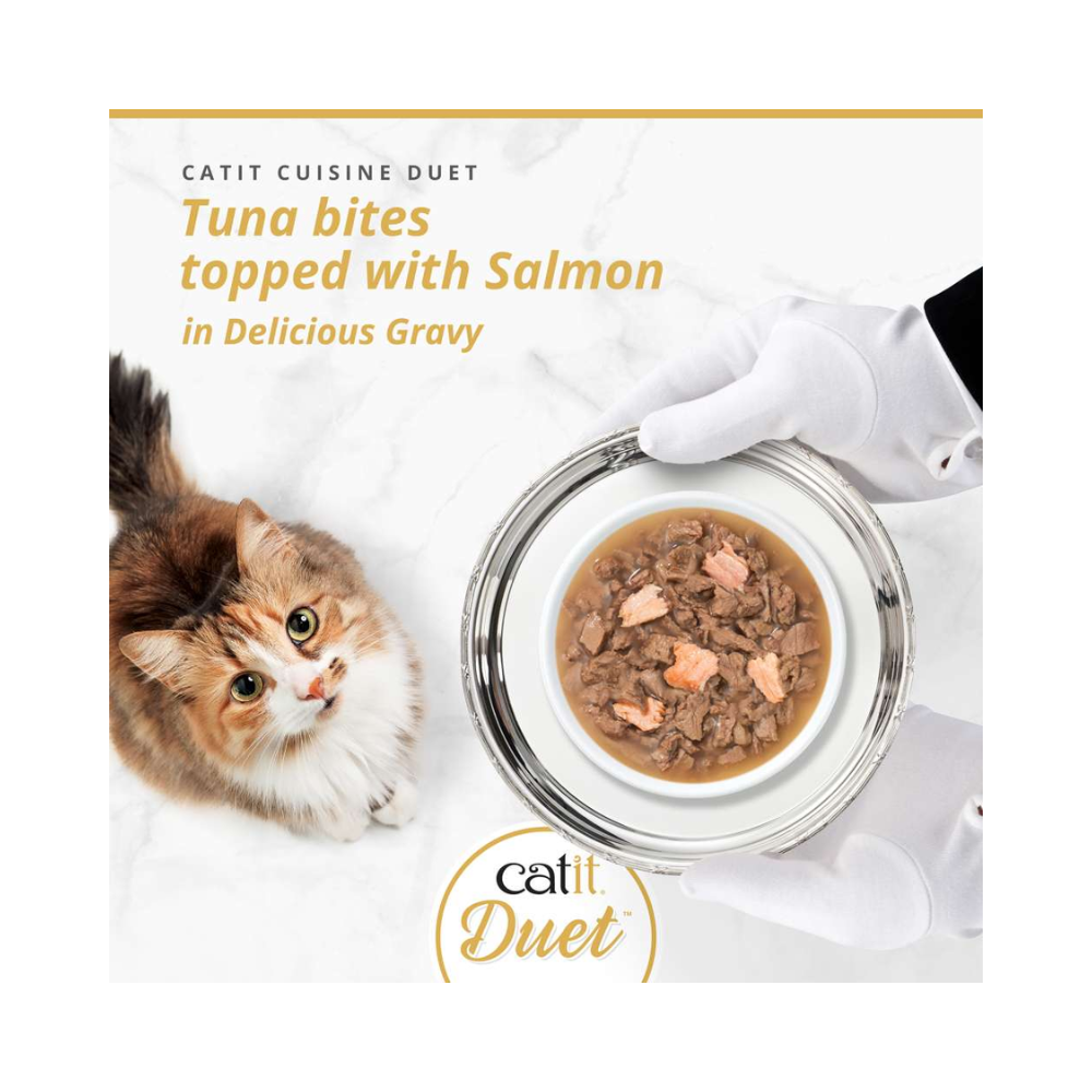 Catit Cuisine Duet konservai katėms su tunu ir lašiša, 75 g
