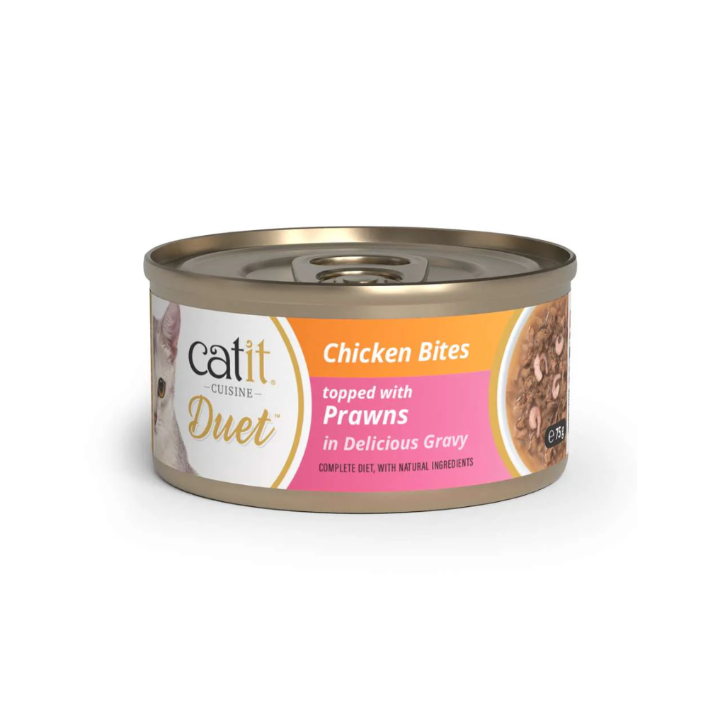 Catit Cuisine Duet konservai katėms su vištiena ir krevetėmis, 75 g