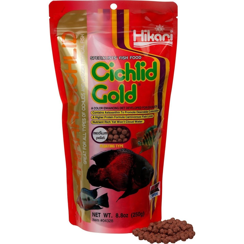 Hikari Cichlid Gold Medium visavertis pašaras žuvims 250 g