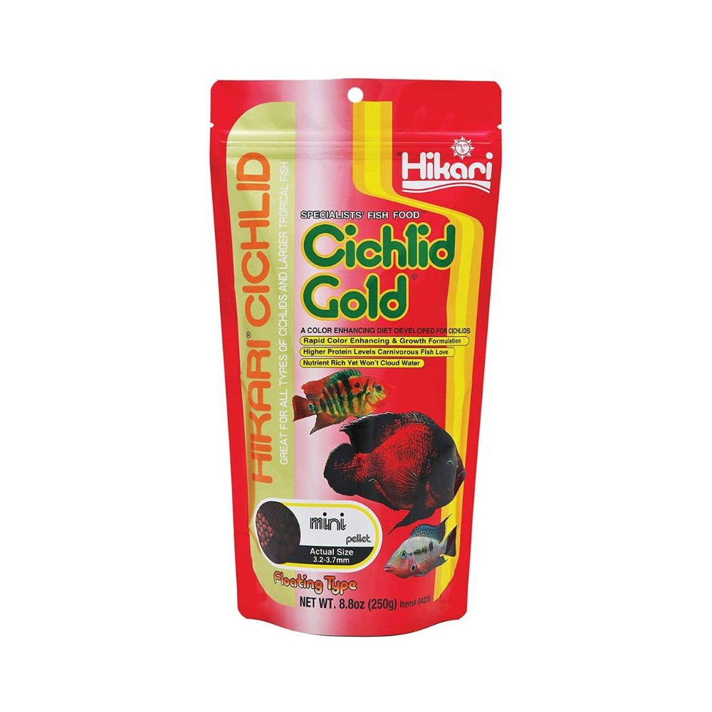 Hikari Cichlid Gold Mini visavertis pašaras žuvims 250 g