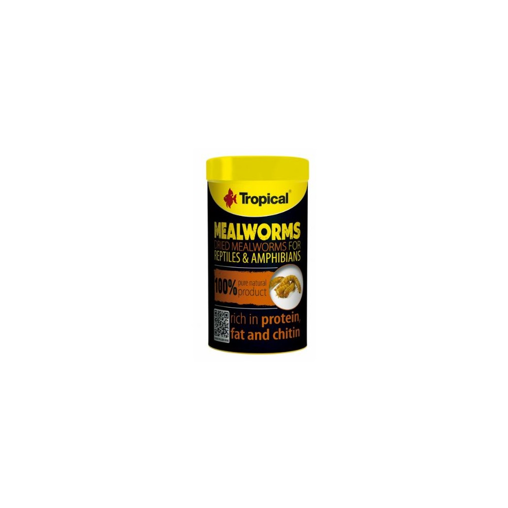 Tropical Mealorms džiovintos milčių lervos, 100 ml