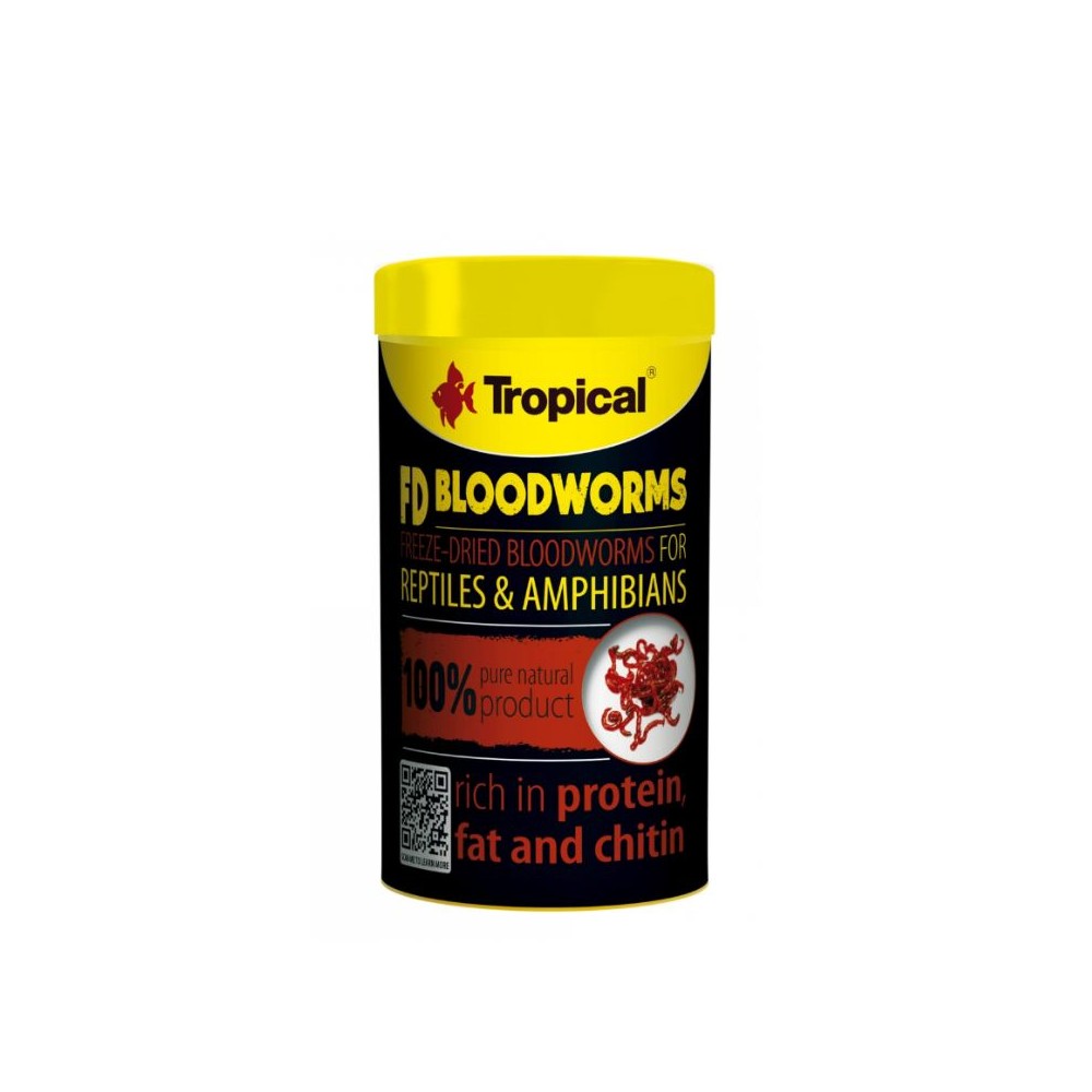 Tropical FD Bloodworms pašaras ropliams ir amfibijoms 100 ml