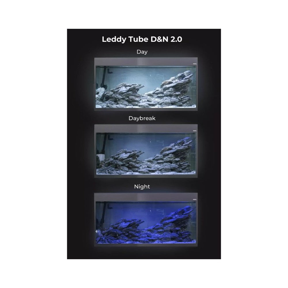 Glossy 100 ST Day&Night akvariumas stačiakampis, juodas, 100x40x60 cm