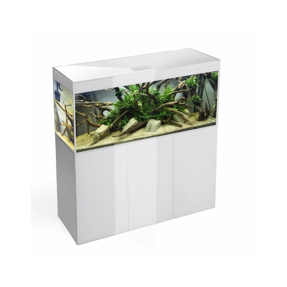 Glossy 150 Day&Night akvariumas stačiakampis, baltas, 150x50x63 cm, 3x17 LED