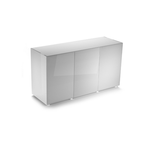Glossy 150 spintelė stačiakampė balta su durelėmis, 150 cm