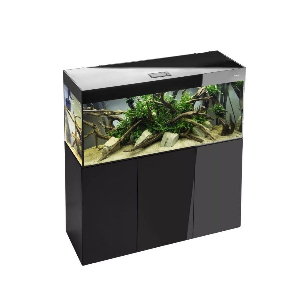 Glossy 150 ST Day&Night akvariumas stačiakampis, juodas, 150x50x63 cm, 3x17 LED