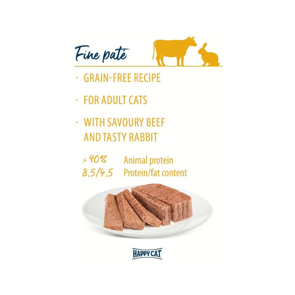 Happy Cat Duo konservai katėms su jautiena ir triušiena, 100 g
