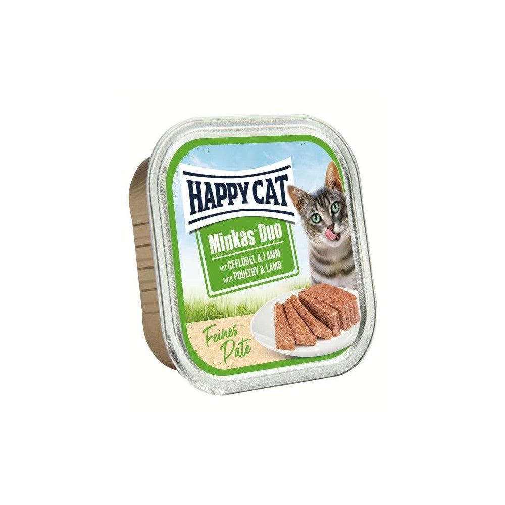 Happy Cat Duo konservai katėms su paukštiena ir ėriena, 100 g