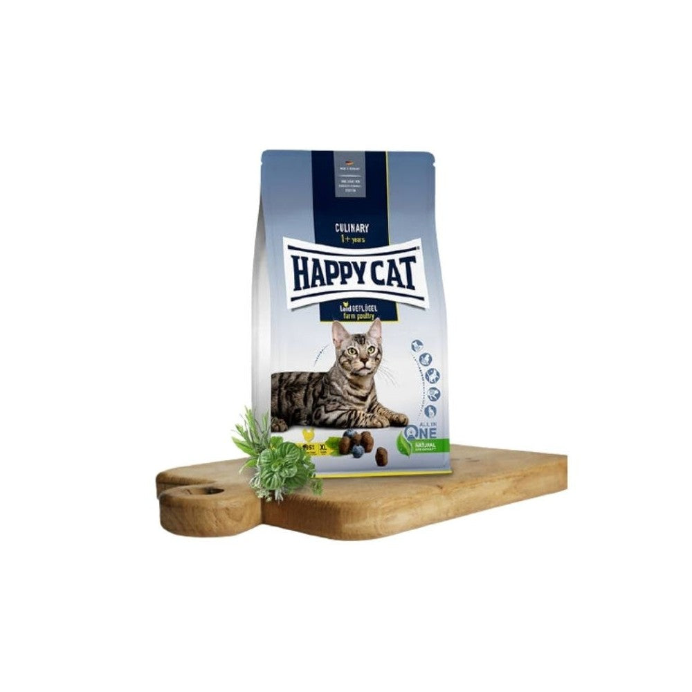 Happy Cat visavertis pašaras suaugusioms katėms su paukštiena Culinary LandGeflugel, 1,3 kg