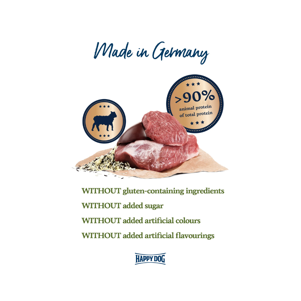 Happy Dog Sensible Puppy Lamm konservai jauniems šuniukams su ėriena, 400 g
