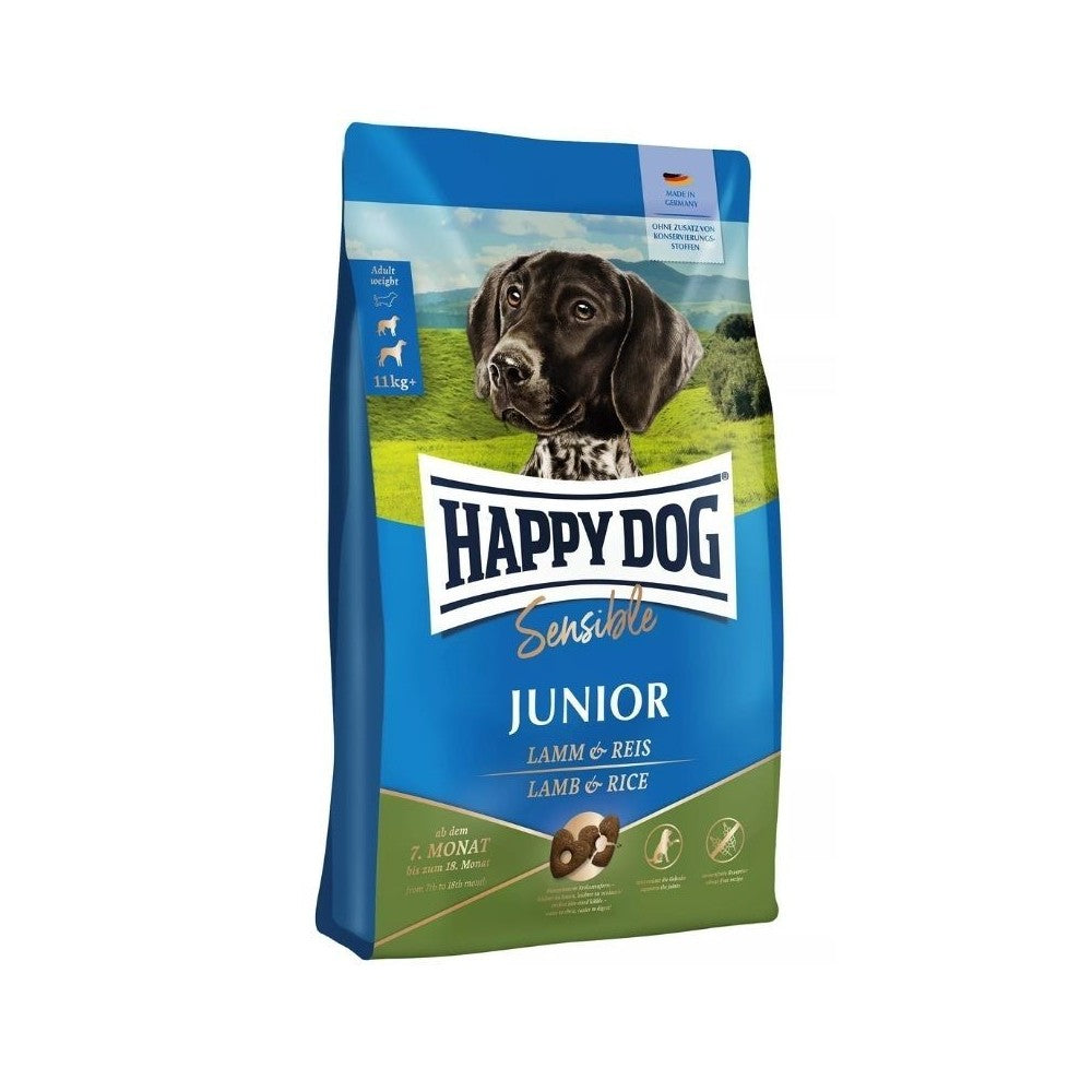 Happy Dog visavertis pašaras jauniems šunims su ėriena ir ryžiais Sensible Junior Lamb&Rice, 10 kg