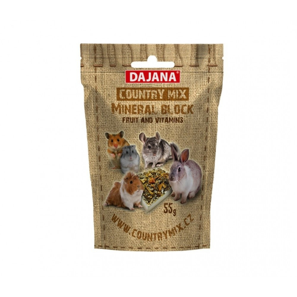 Kreida graužikams mineralinė su vaisiais ir vitaminais, Country Mix, 55 g