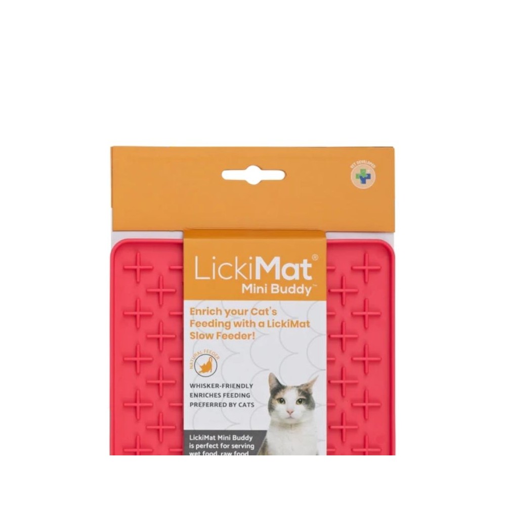 Laižymo kilimėlis LickiMat Cat Buddy Tuff, raudonas