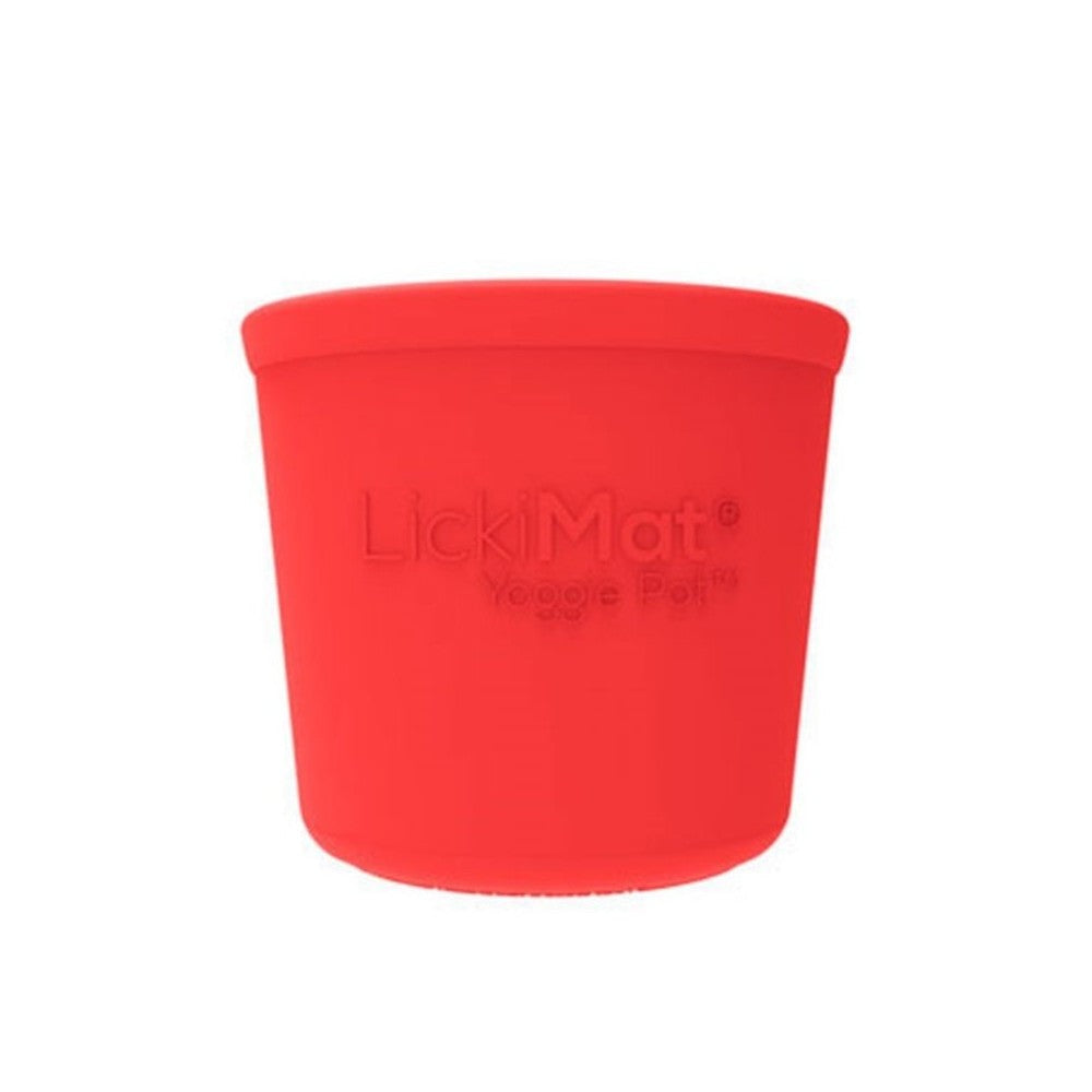 Laižymo puodelis LickiMat Dog Yoggie Pot, raudonas