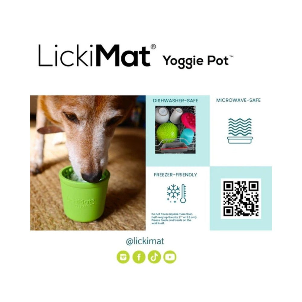 Laižymo puodelis LickiMat Dog Yoggie Pot, raudonas