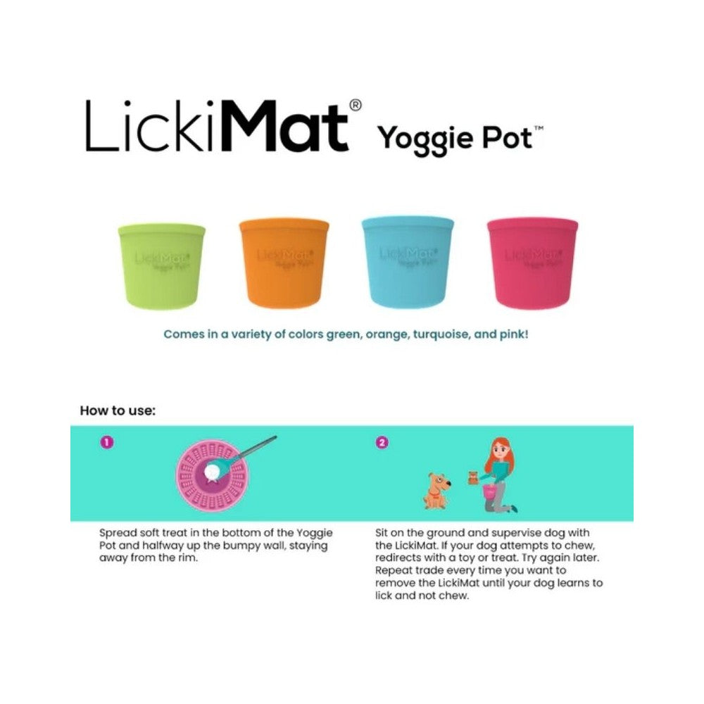 Laižymo puodelis LickiMat Dog Yoggie Pot, raudonas