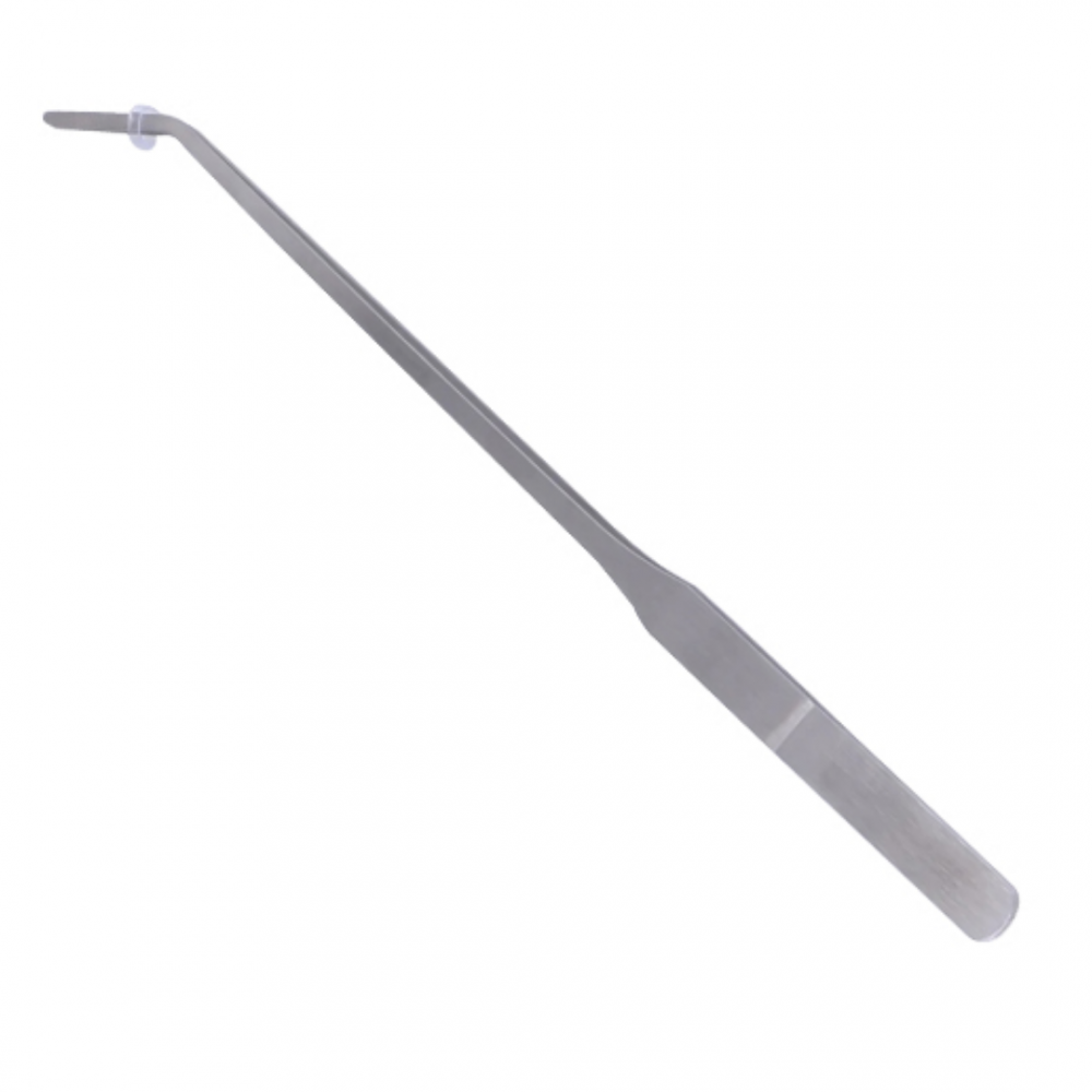 Lenktas pincetas, 27 cm (blizgus)