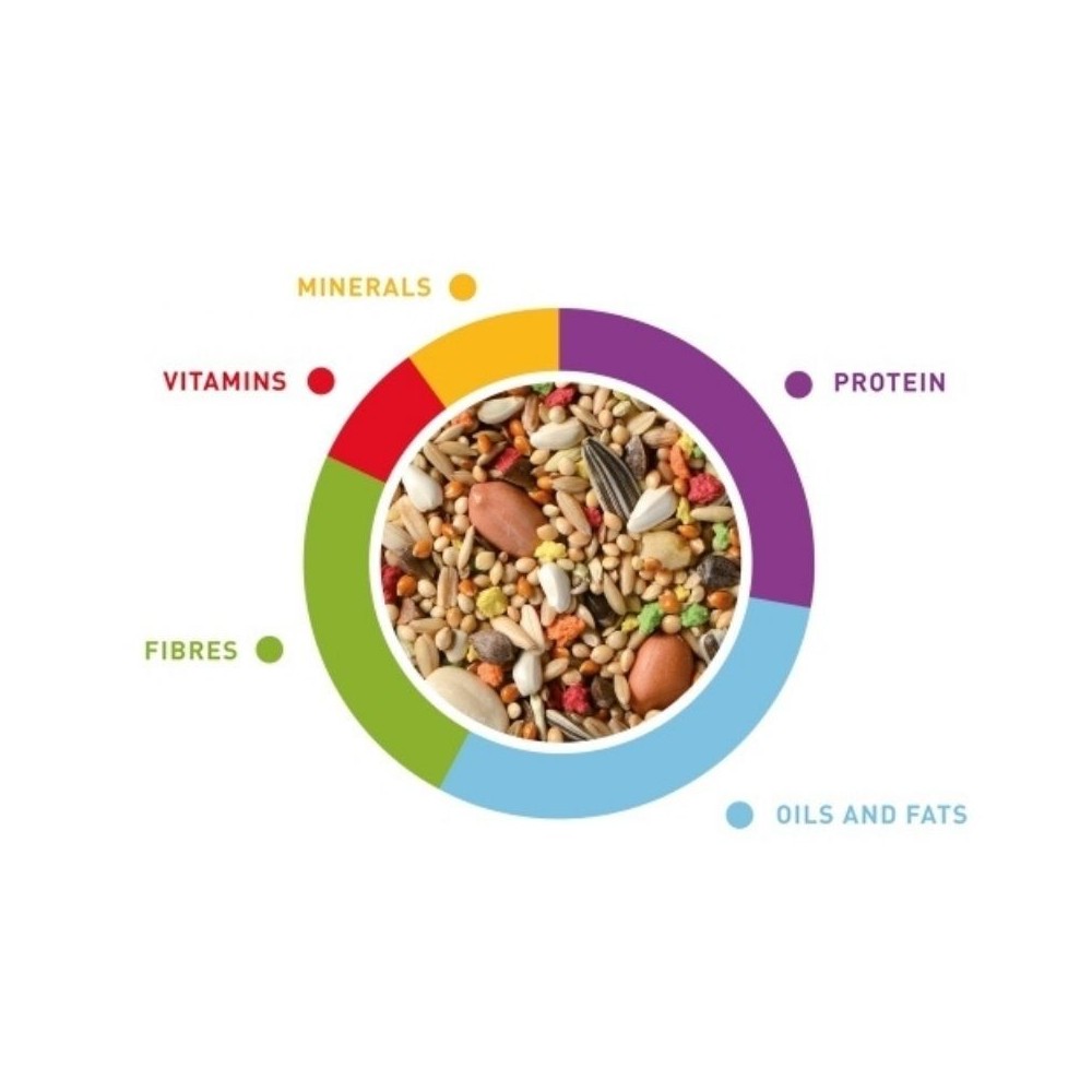 Maistas vidutinėms papūgoms (nimfoms, neišskiriamiesiems) Padovan Grandmix Parrocchetti  400 g