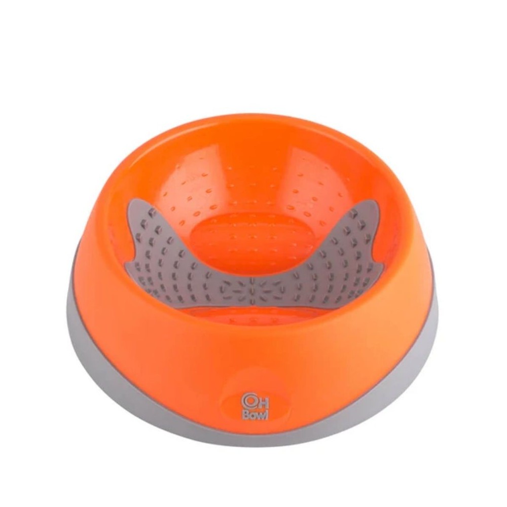 Dubenėlis burnos higienai LickiMat Dog OH Bowl Large, oranžinis