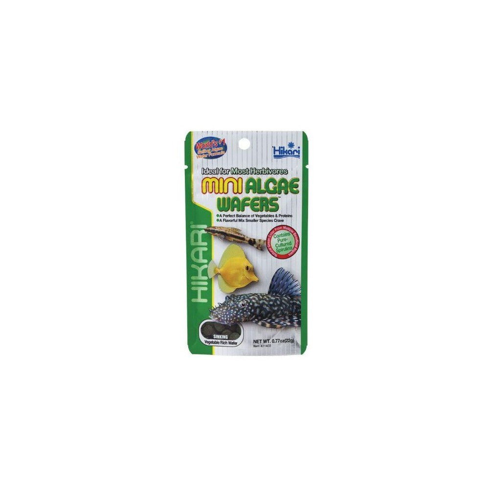Hikari Mini Algae Wafers maistas dugninėms žuvims 22 g