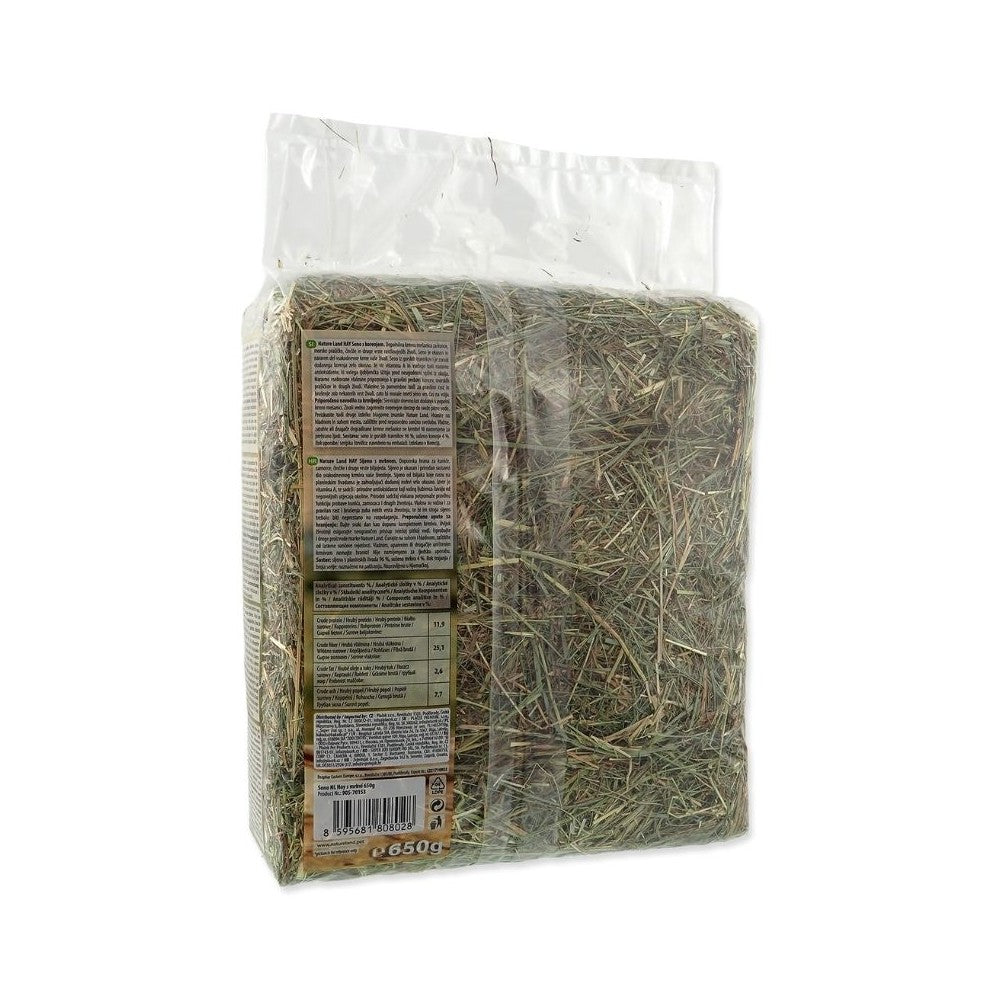 Nature Land šienas su morkomis, 650 g