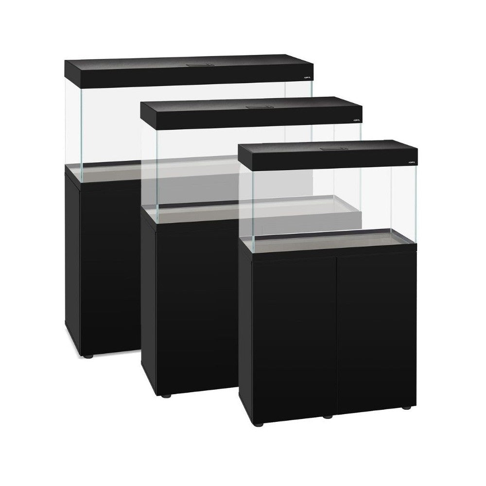 Opti Set 125 akvariumas stačiakampis, juodas, 81x36x51 cm, 125 l
