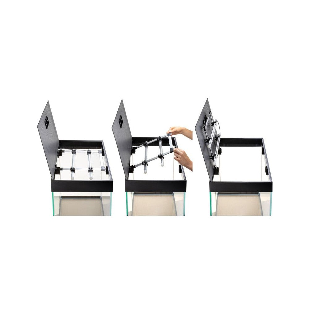 Opti Set 130 akvariumas stačiakampis, juodas, 61x41x56 cm, 130 l