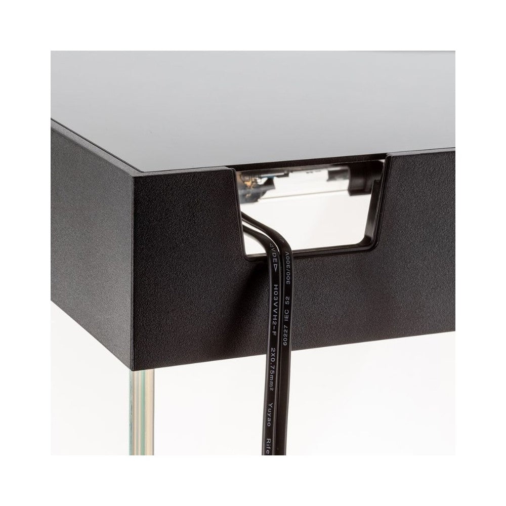 Opti Set 130 akvariumas stačiakampis, juodas, 61x41x56 cm, 130 l