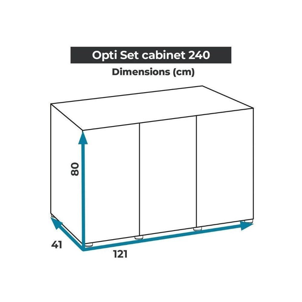 Opti Set 240 spintelė stačiakampė, balta, 121x41x80 cm
