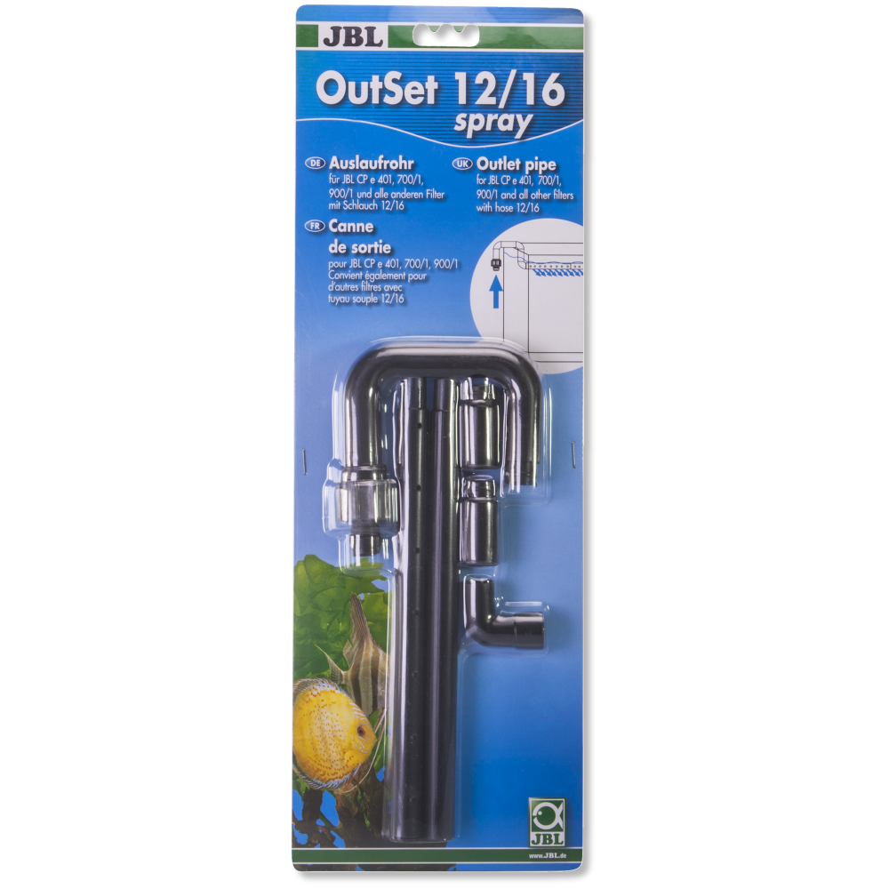 JBL OutSet spray 12/16 vandens atidavimo vamzdelis ,,fleita" išoriniams filtrams CristalProfi e400/700/900/1,2