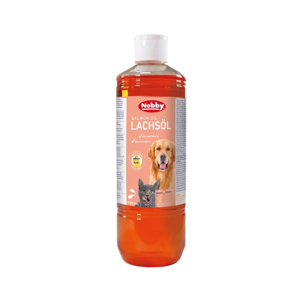 Lašišų aliejus pašaro papildas šunims ir katėms, 500 ml