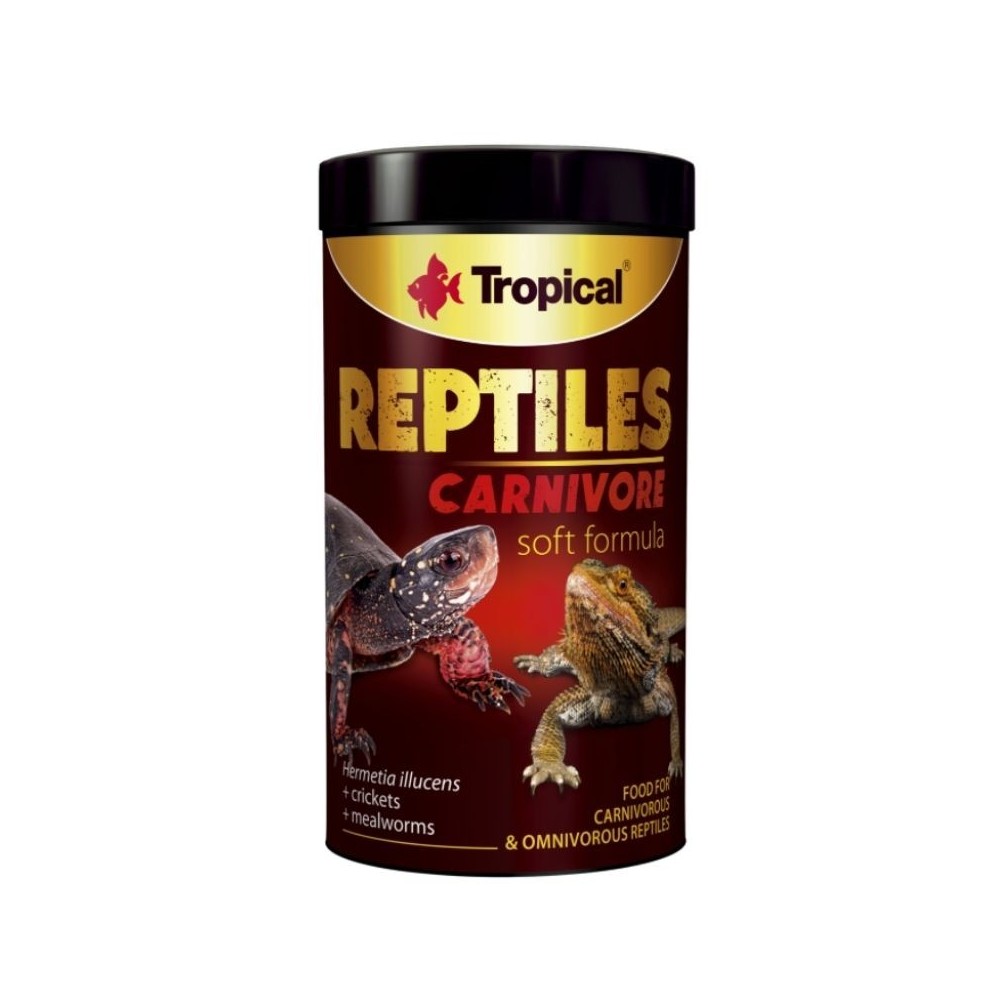 Tropical Soft Line Reptiles Carnivore maistas mėsėdžiams ropliams, minkštas  250 ml