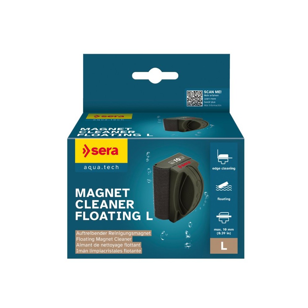 Sera plūduriuojantis magnetas stiklams valyti, L, 10 mm
