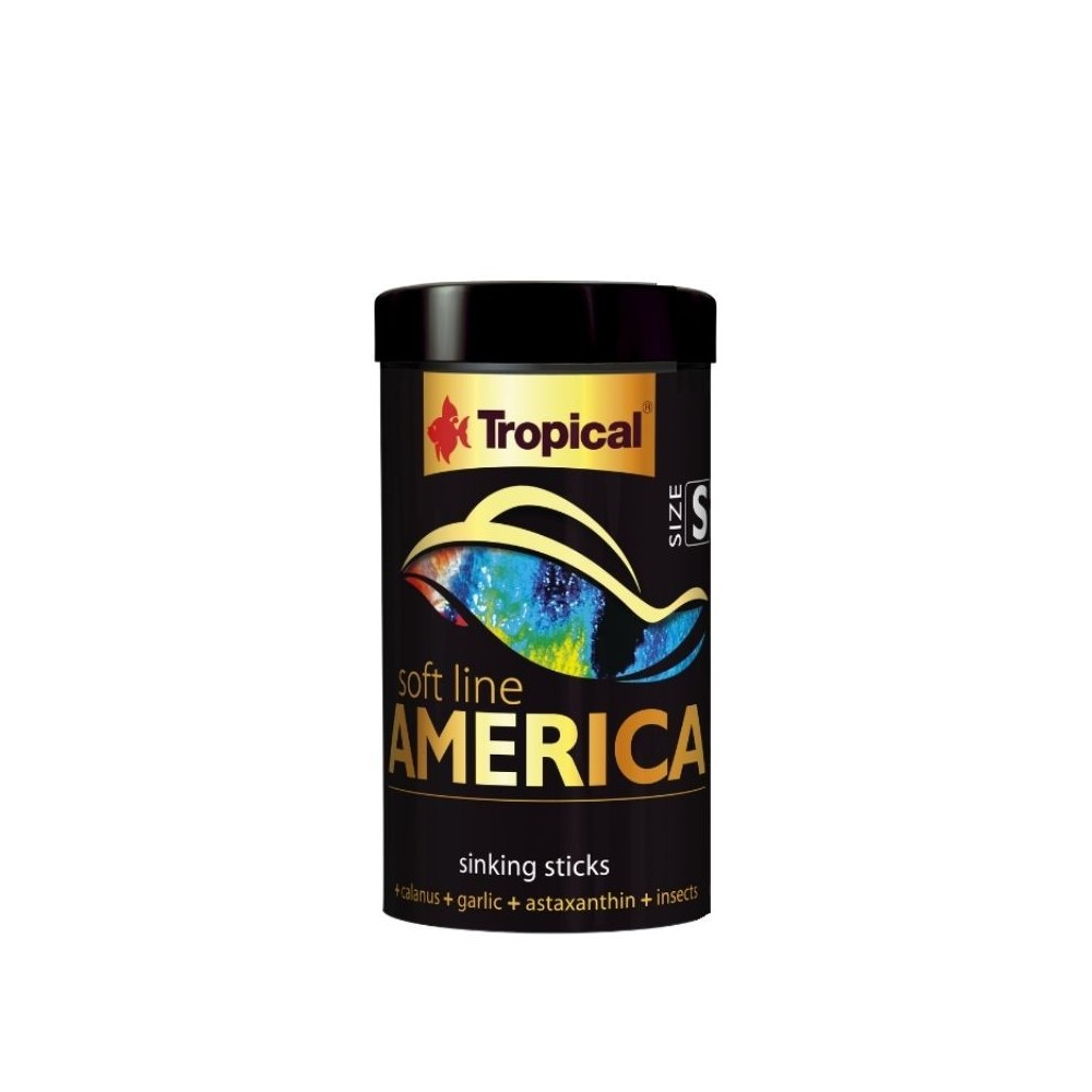 Tropical Soft Line America S maistas visaėdėms ir mėsėdėms Amerikos žuvims, minkštas 100 ml