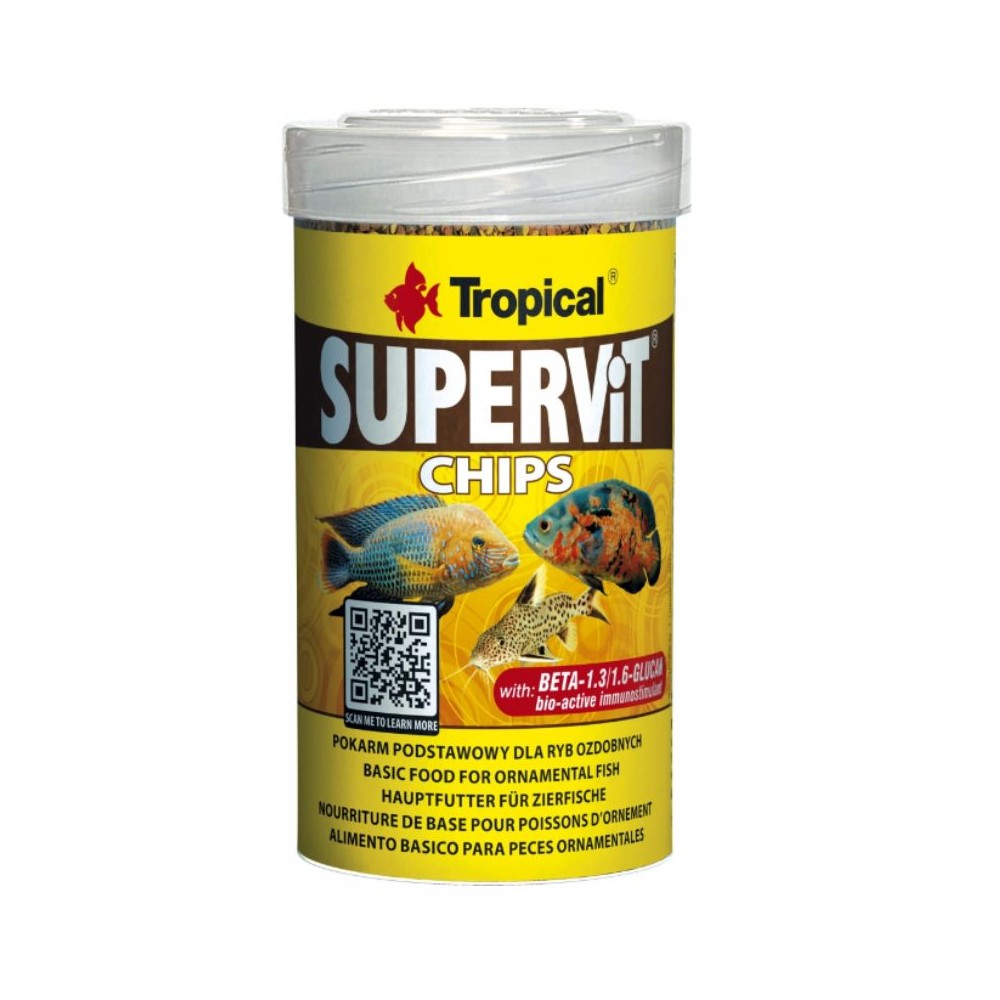 Tropical Supervit Chips pašaras žuvims su Beta-gliukanu 1000 ml