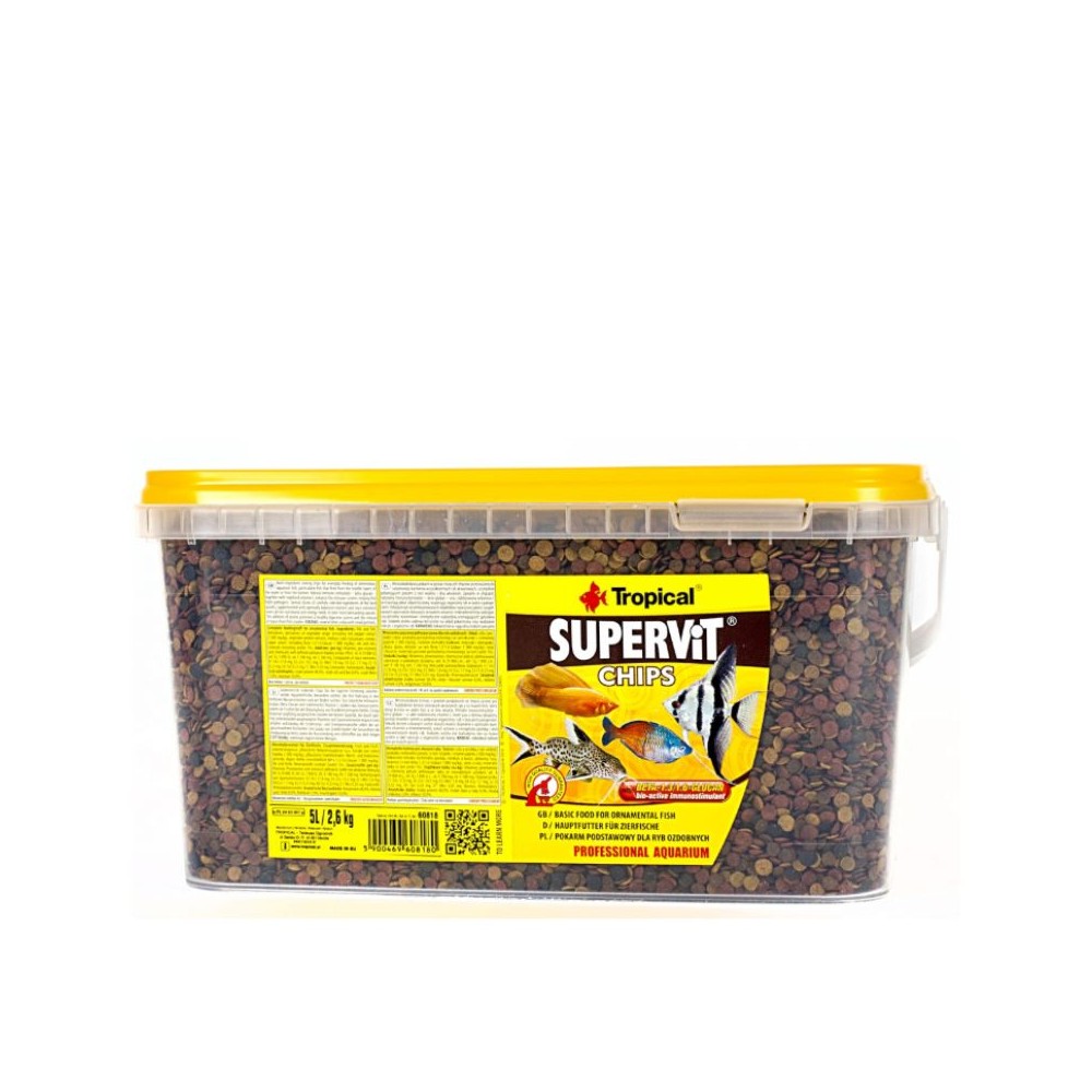 Tropical Supervit Chips pašaras žuvims su Beta-gliukanu 5 l (2,6 kg)