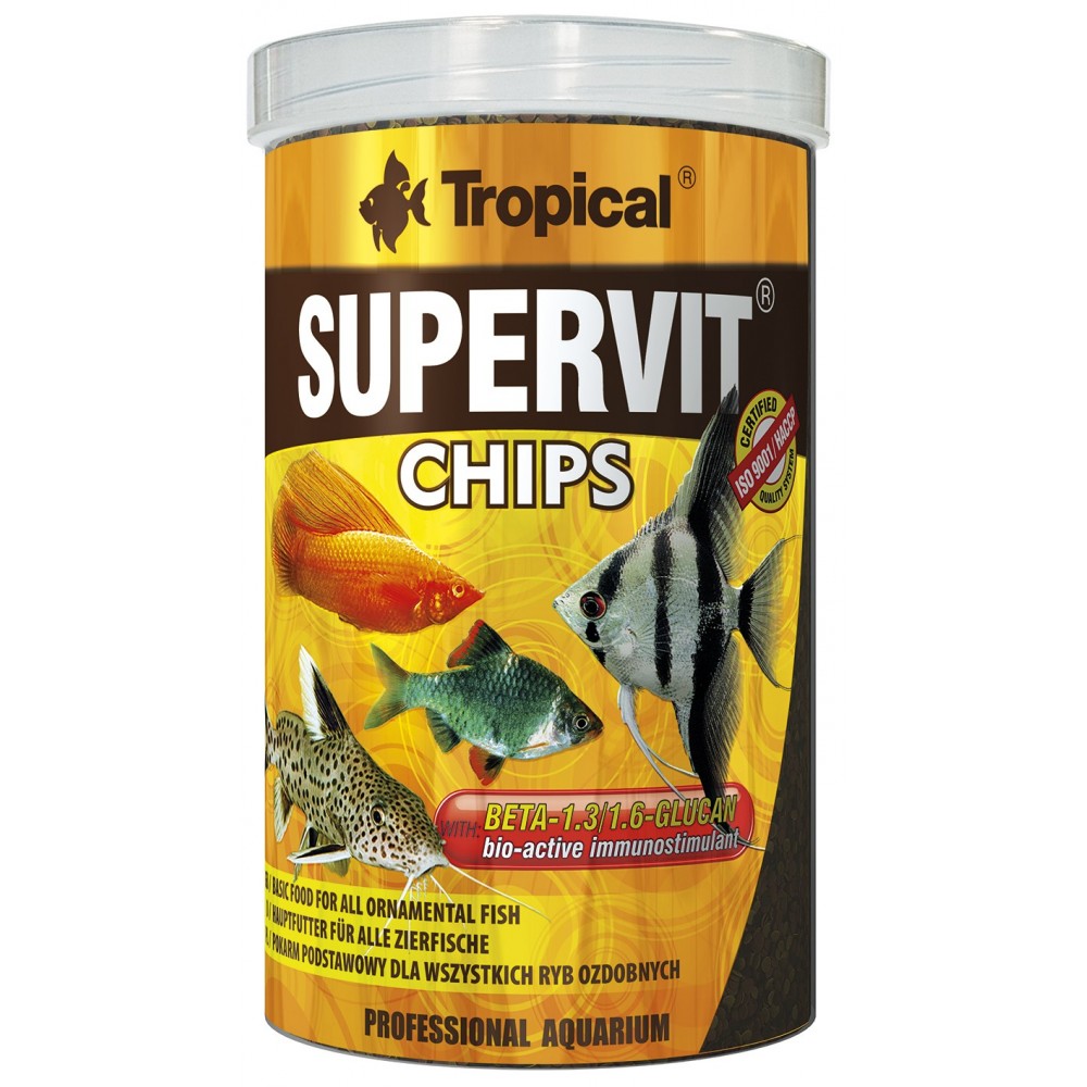 Tropical Supervit Chips maistas su Beta-gliukanu žuvims 100 ml