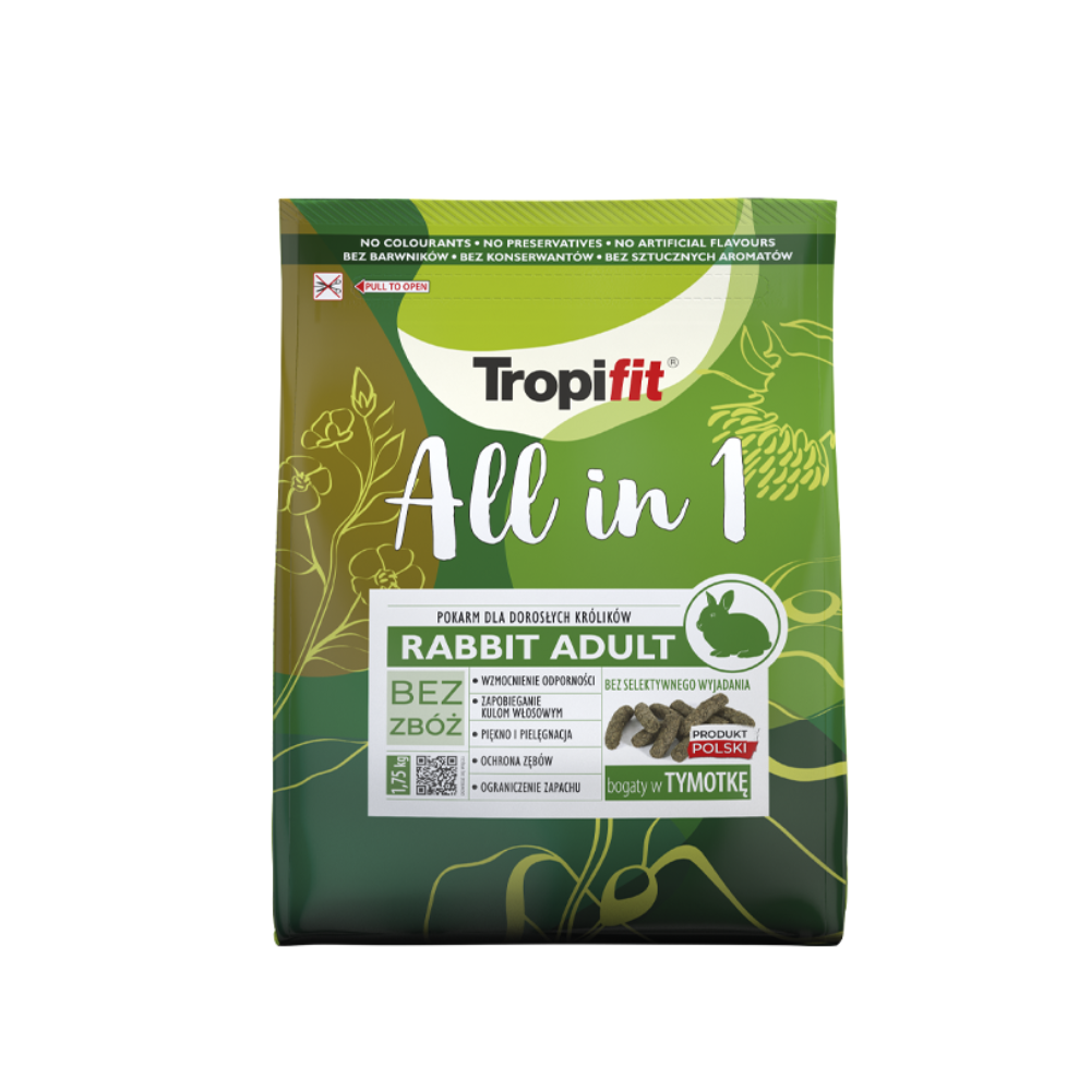 Tropifit All in 1 Rabbit Adult pašaras suaugusiems triušiams, 500 g