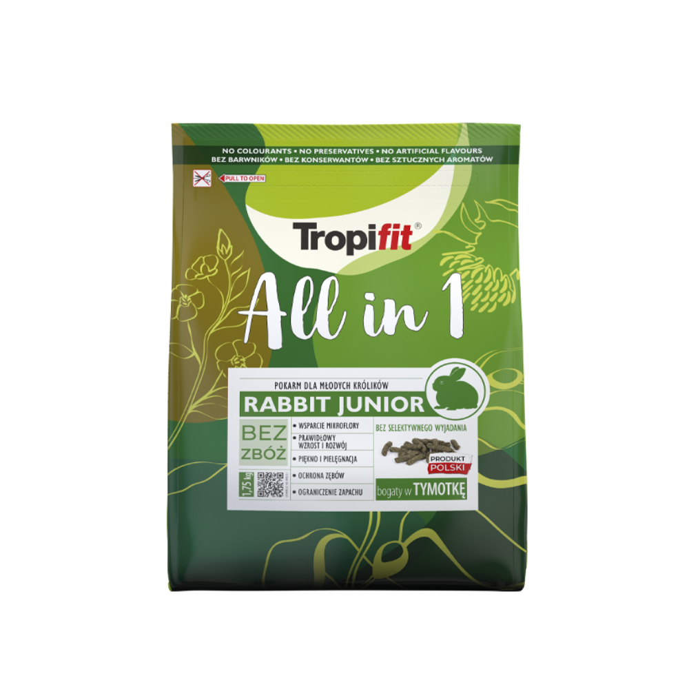 Tropifit All in 1 Rabbit Junior pašaras jauniems triušiams, 500 g