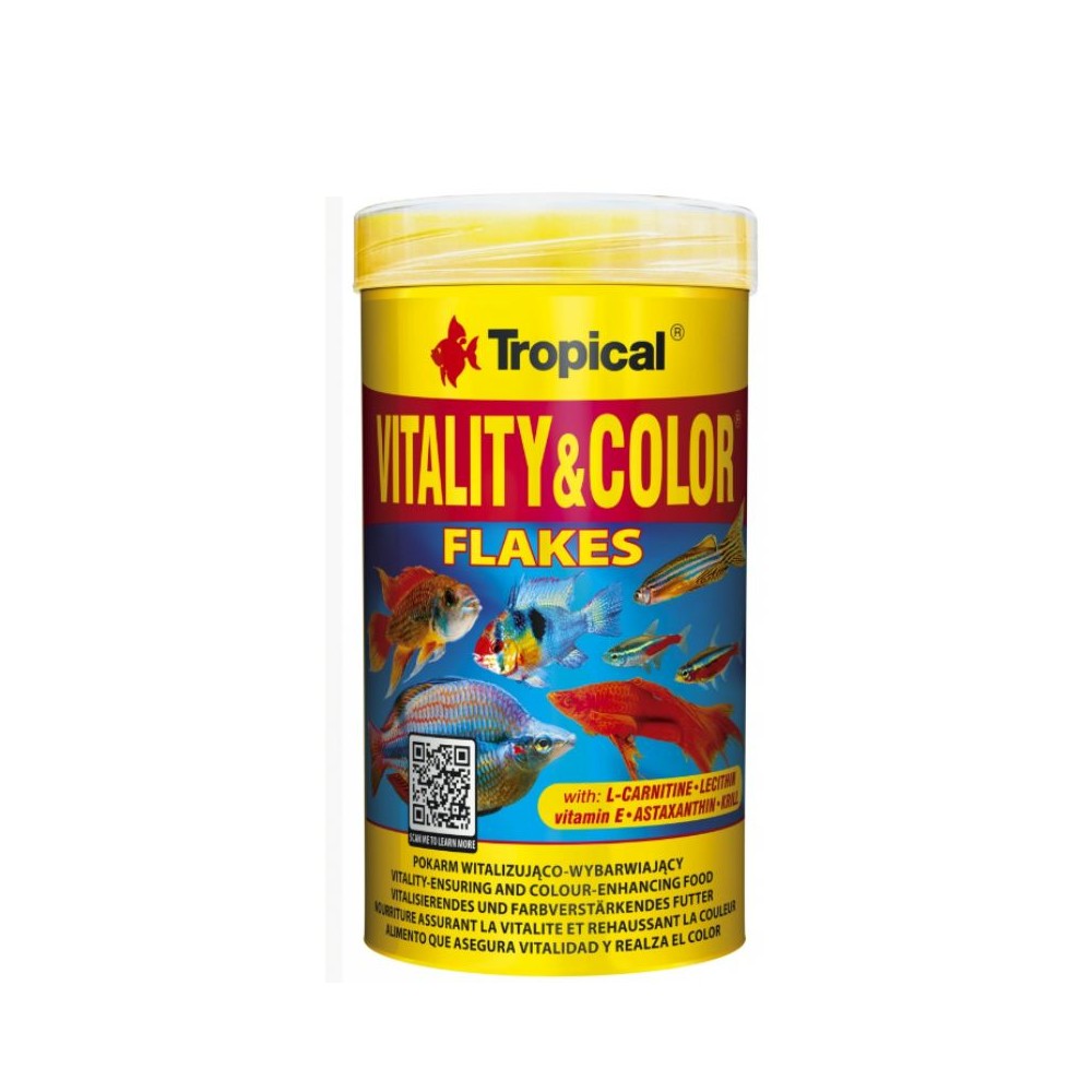Tropical Vitality&Color spalvas ryškinantis pašaras žuvims 500 ml