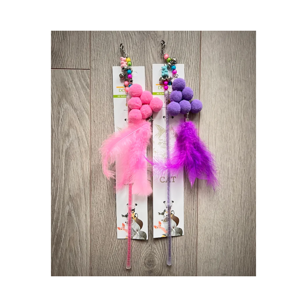 Žaislas katėms meškerė, 31 cm
