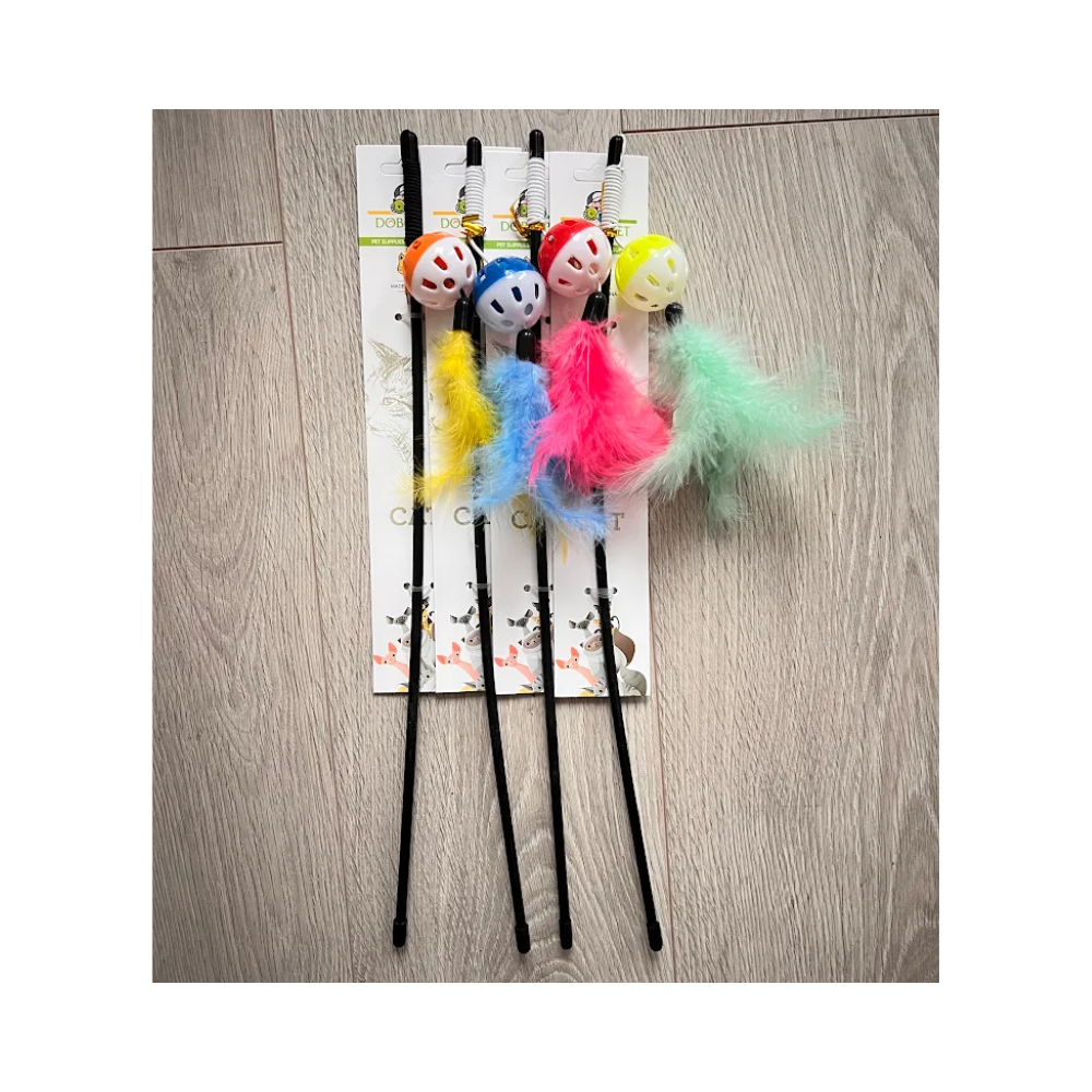 Žaislas katėms meškerė, 46 cm