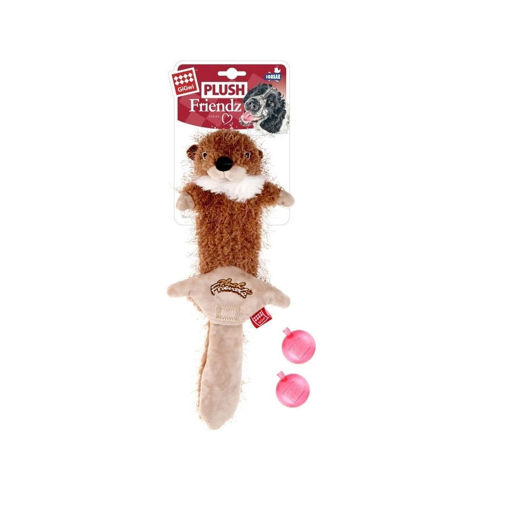 Žaislas šunims GiGwi Plush Friendz Medium Squireel Skin pliušinis voverės kailis